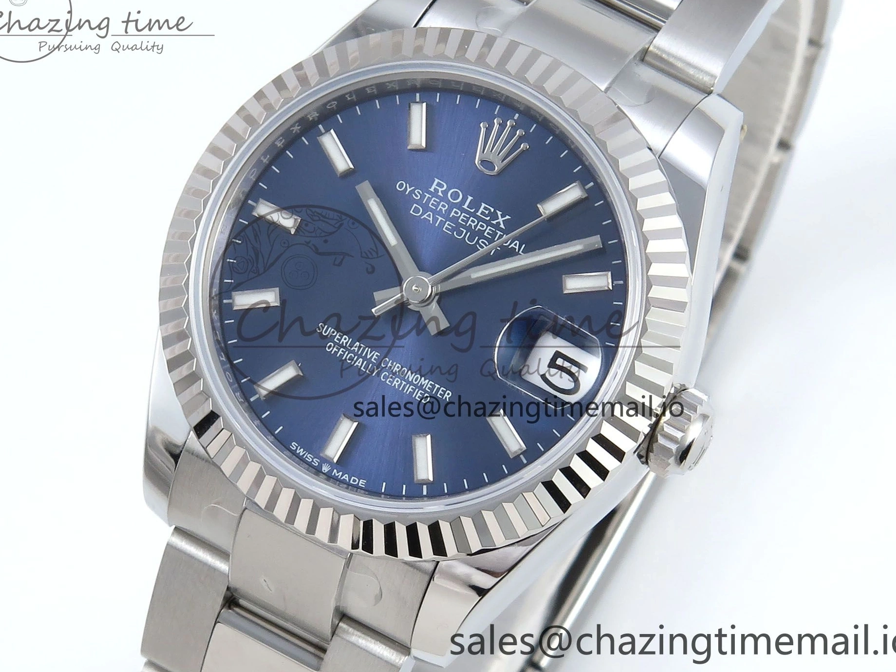 MiroTime 0417 DateJust 31 278274 ARF 1:1 Best Edition 904L Steel Blue Dial Stick Marker on SS Oyster Bracelet ETA MultiPurpose 554